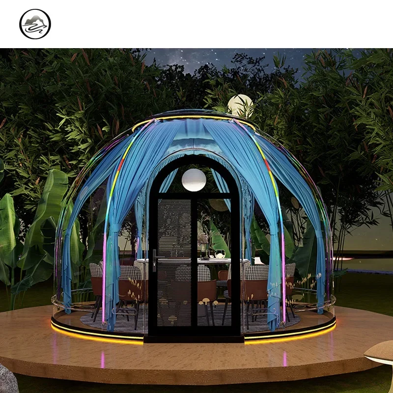 

Polycarbonate Dome House Outdoor Luxury Geodesic Tents Transparent Prefabricated Igloo Glass Winter Dome House