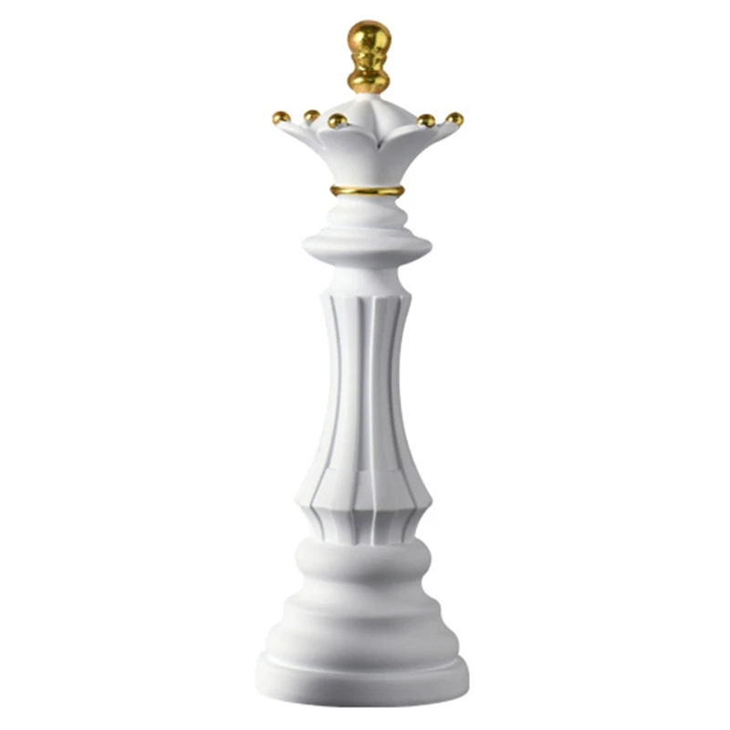 Chess King Queen Knight Statue Sculpture Ornament Collectible Figurine Craft Furnishing for Home House Decorations