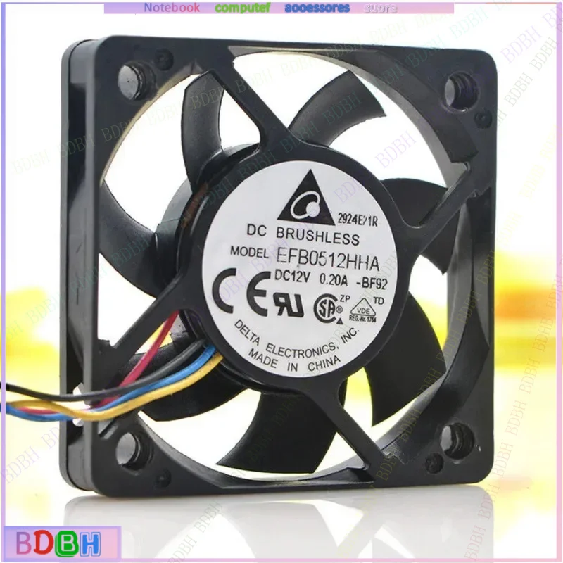 For DELTA EFB0512HHA DC12V 0.2A 50*50*10mm 4pin server cooling fan