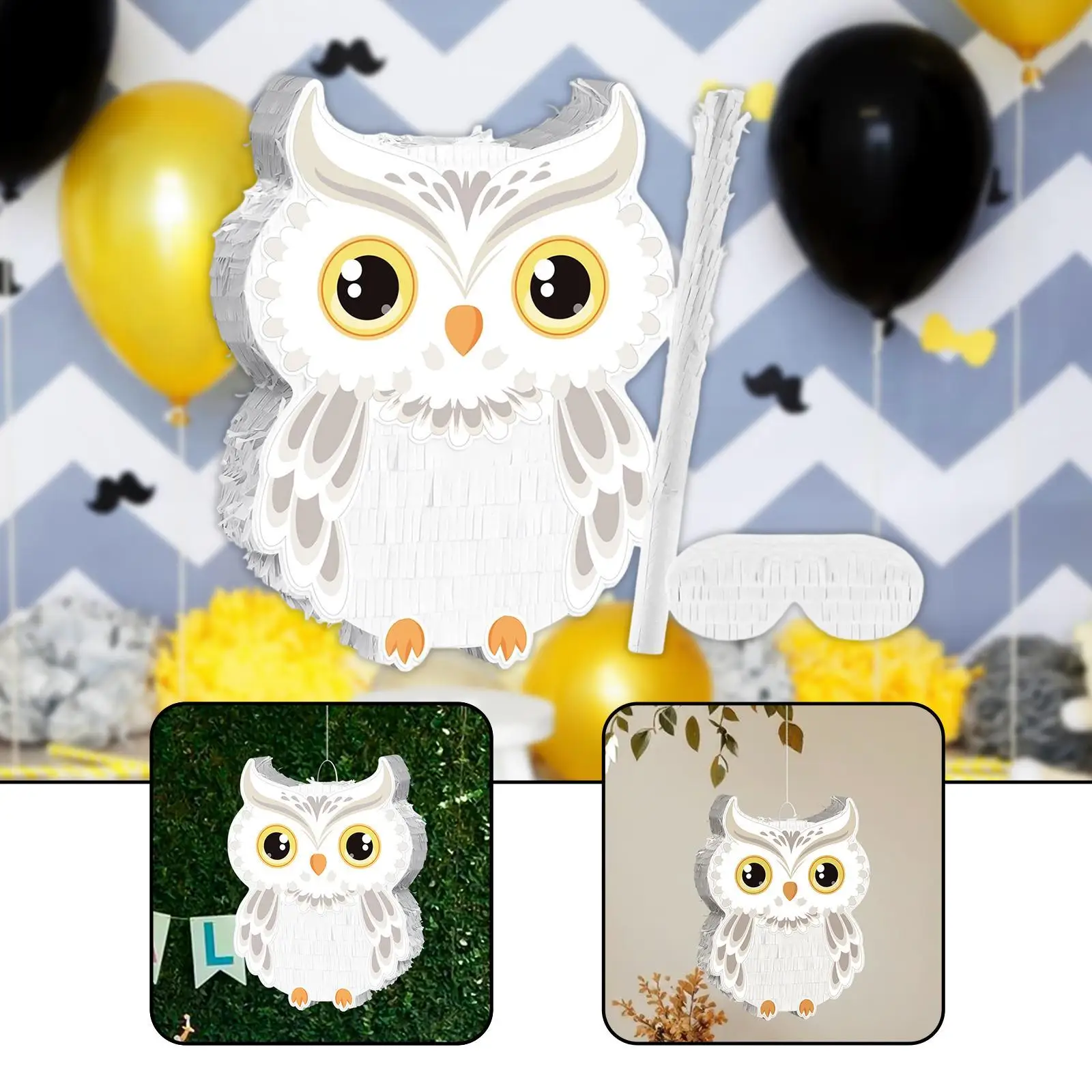 Owl Pinatas Jungle Party Decorations, Fun Party Game, Birthday Decoration for Forest Woodland Birthday Supplies