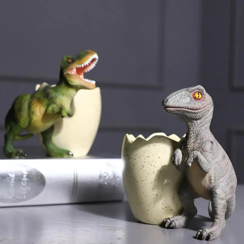 حامل قلم ديناصور ملحقات سطح المكتب منظم تخزين منظم مكتب أنيق لطيف منظم تخزين ملحقات سطح المكتب