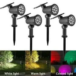 9 LED Solar Spot Light Outdoor Waterproof Spotlights Solar Garden Lights Landscape Lighting Decoration Pathway Lawn Lamp
