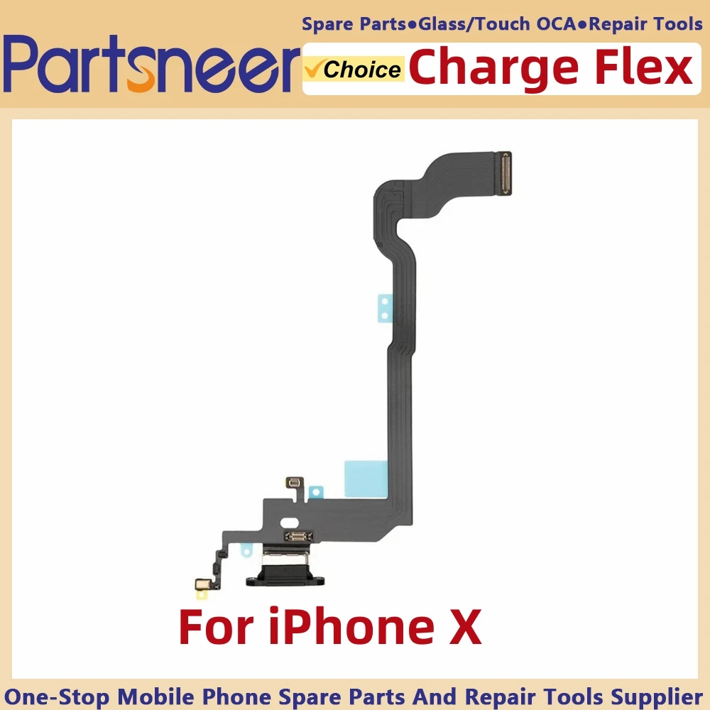 Dock Connector Compatible with iPhone X/Xs/Xsmax/Xr Charging Port Flex Cable - Headphone Port/Microphone/Antenna Replacement