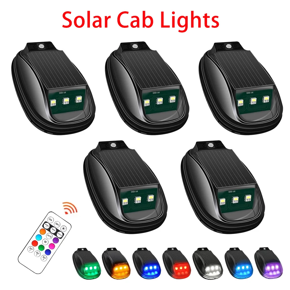 

5 шт. беспроводных светодиодных стробоскопов на солнечной энергии для самолетов, вертолетов, автомобилей и мотоциклов, RGB LED-фонари-вспышки