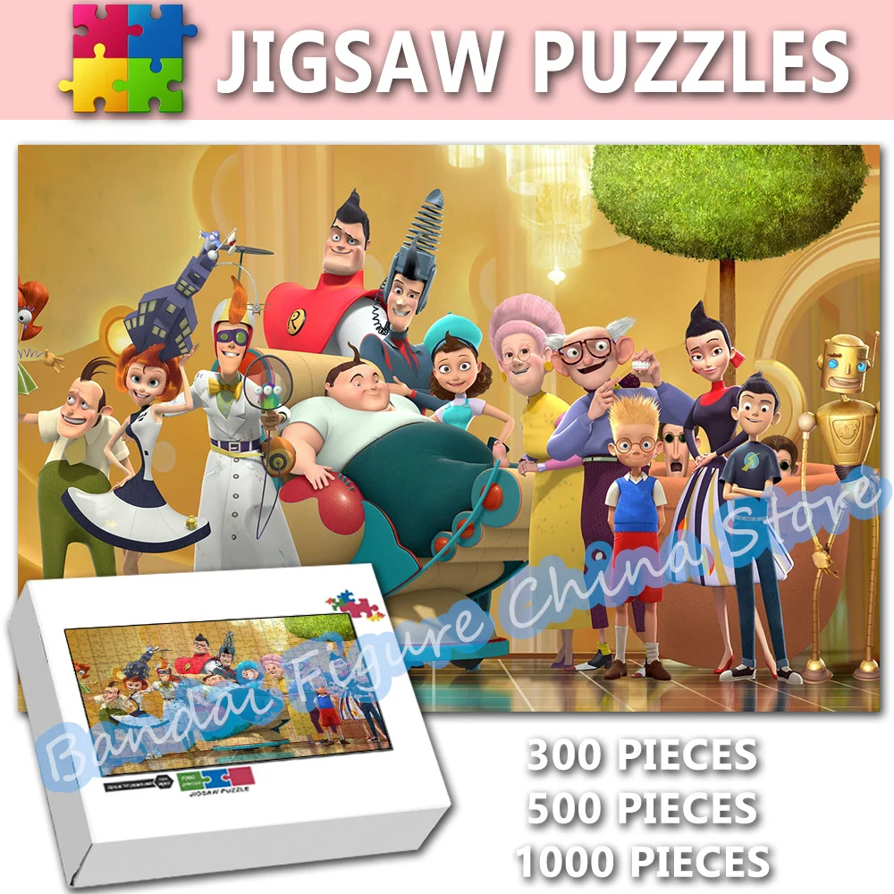 

Disney Cartoon Meet The Robinsons Jigsaw Puzzles 300/500/1000 Pieces Anime Print Puzzle for Adults Decompress Educational Toys