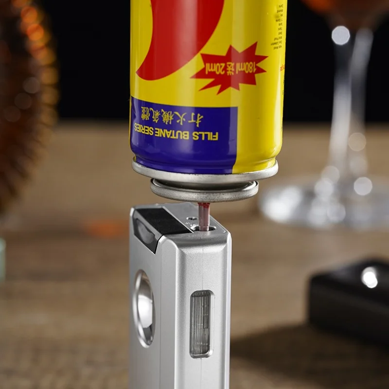 ولاعة سيجار 2026 من النوع V مع ولاعة سجائر مدمجة متعددة الوظائف ومباشرة مع دعم قطع دخان السيجار #2