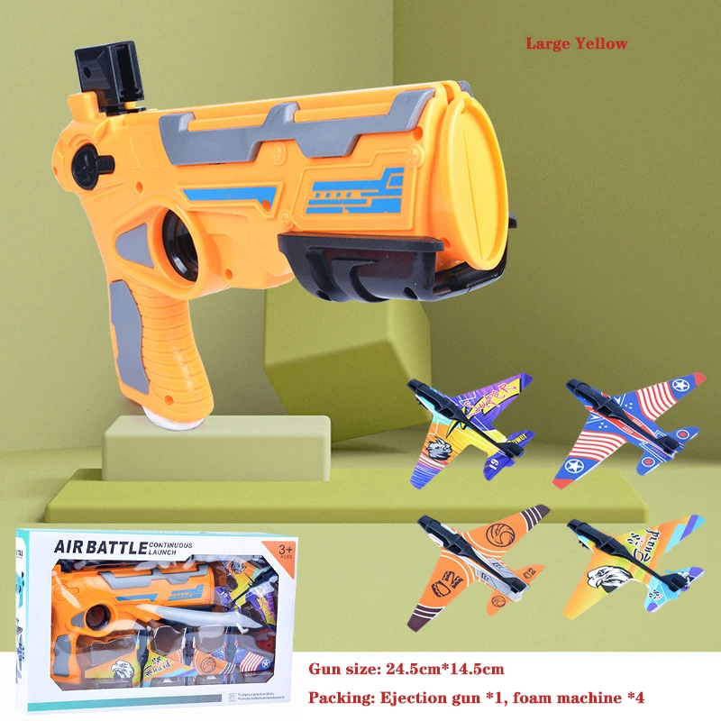 Foam Plane Launcher Bubble Airplanes Glider Hand Throw Catapult Plane Toy for Kid Guns Aircraft Shooting Game Toy Christmas gift