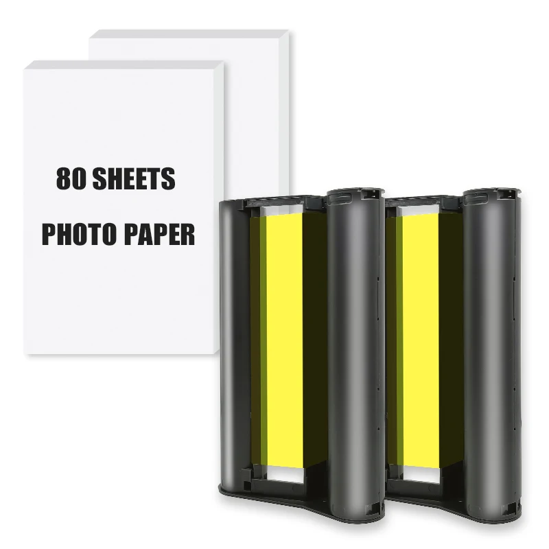 Compatible For Liene DHP512 DHP513 Amber 4x6'' Photo Paper M100 M200 Cartridge Refill CISS Printer Ribbon