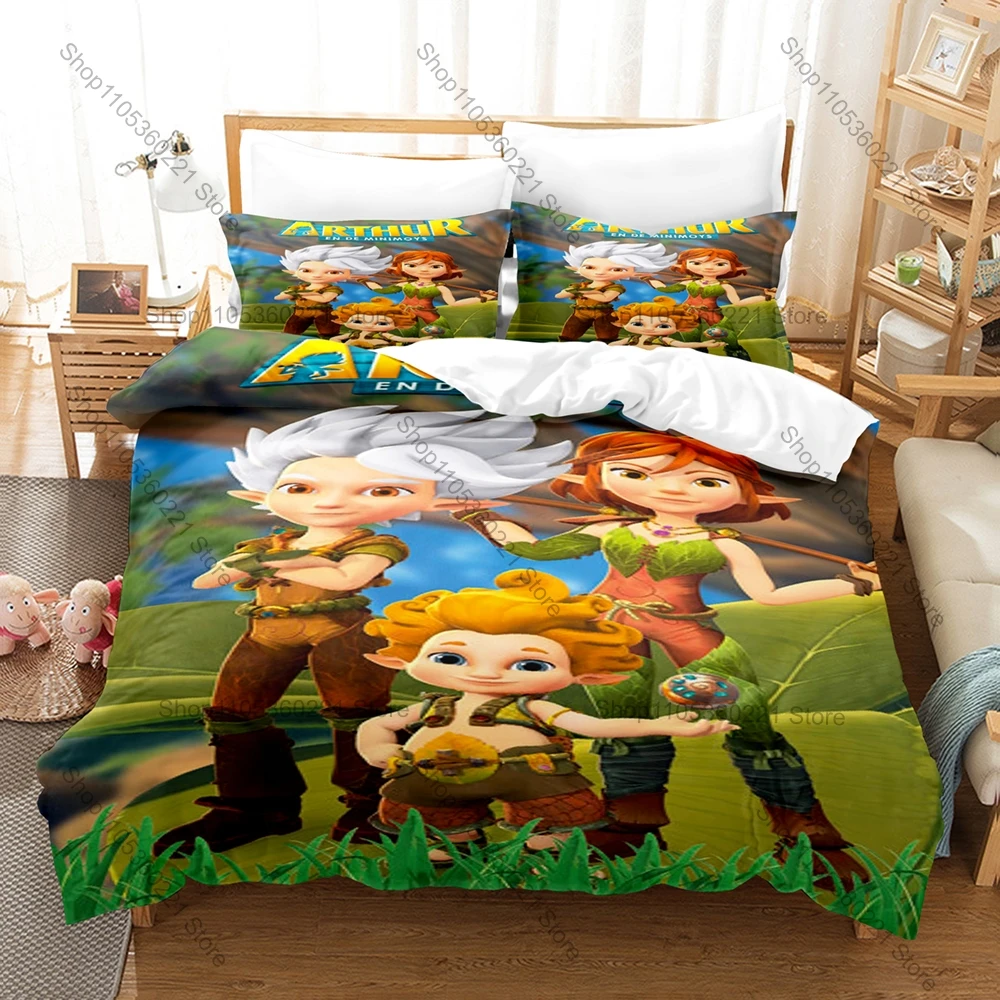 Cool Arthur Selenia Betameche Arthur et les Minimoys Duvet Cover Set 1 Duvet Cover 2 Pillowcases Fairy Tale Cartoon Bed Linens G