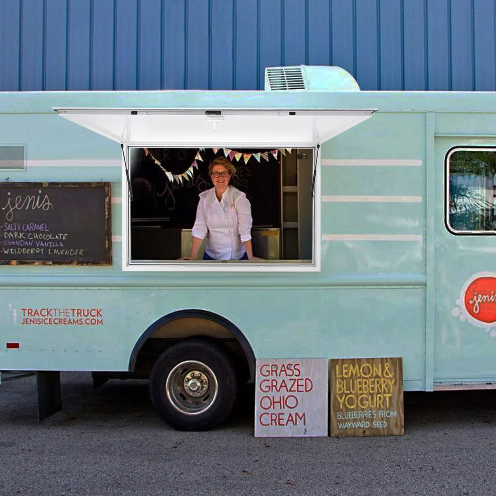 

Concession Stand Serving Window, Concession Window for Food Truck, Food Truck Service Window Ideal for Food Trucks, Motor Homes