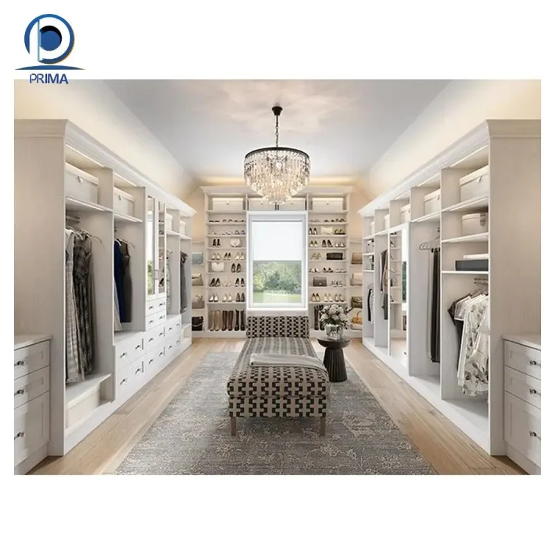 custom.Custom High-End Dressing Room Bedroom Wardrobe Furniture Multiple Wood Glass Door Home Use