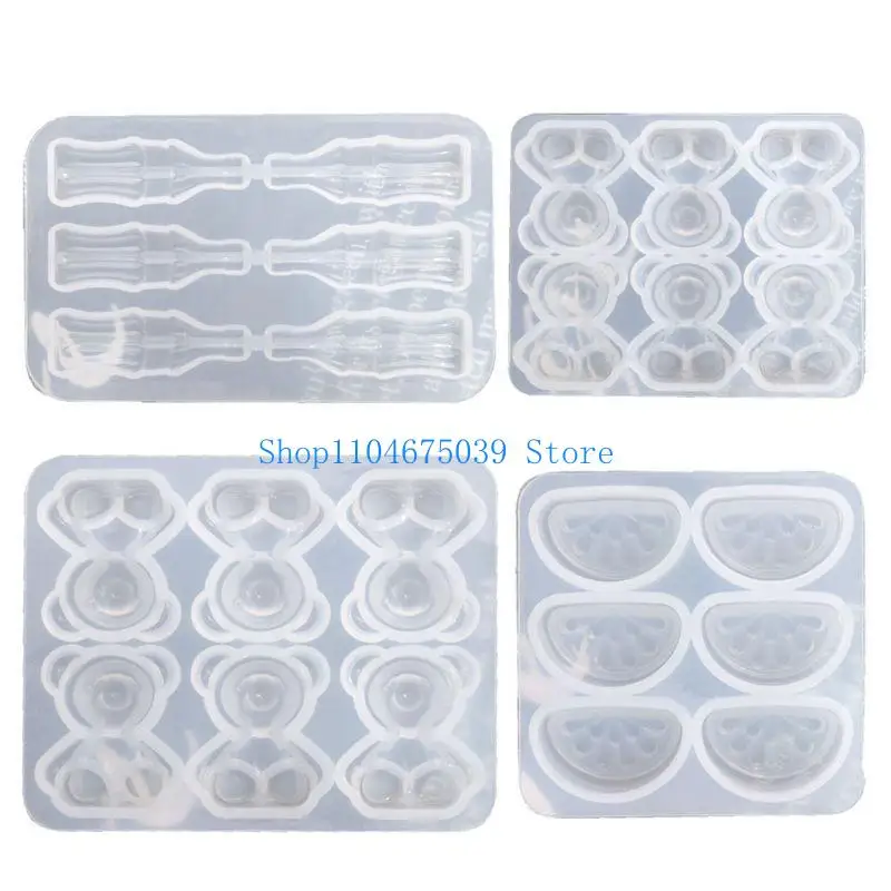 5asd 6 تجويف الدب كولا زجاجة شريحة برتقالية للكيك أو الحلوى ديكور الفاكهة على شكل