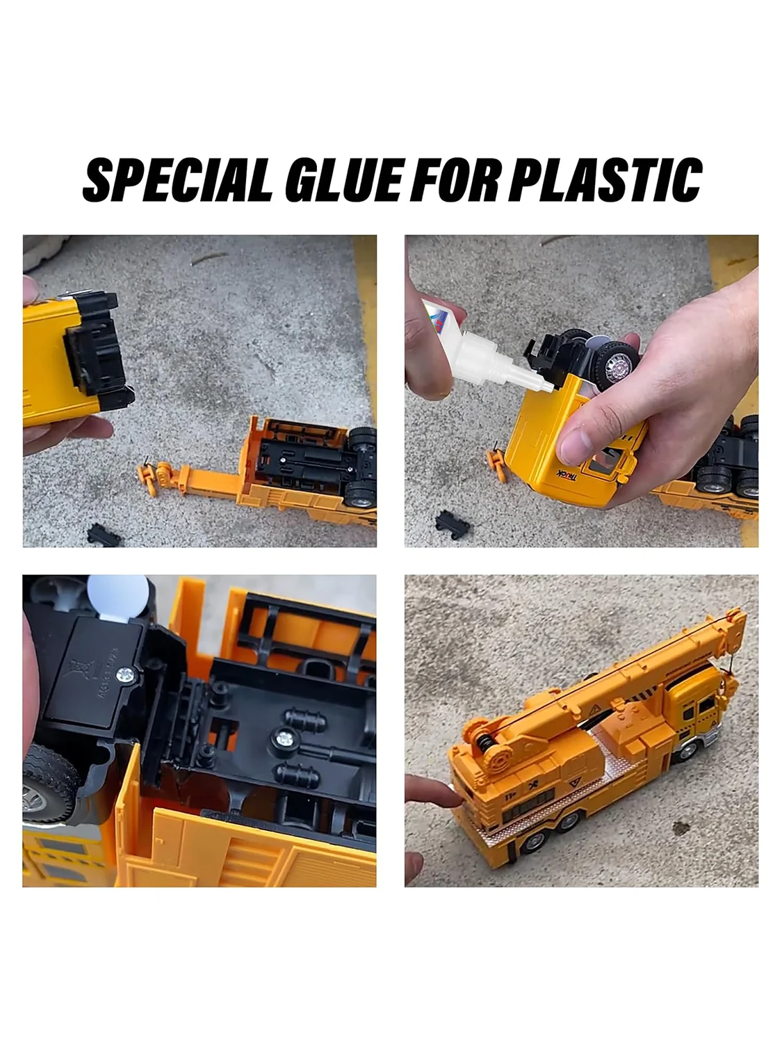 502 adhésif séché super puissant, spécialisé pour les jouets en plastique et autres corrections quotidiennes, blanc transparent sans odeur.