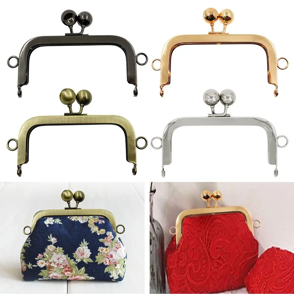 Hot Metal Bag Kiss Clasp Lock Vintage Pattern Purse Frame Buckle Kiss Clasp DIY Craft Handle Bag Hardware Making Accessories