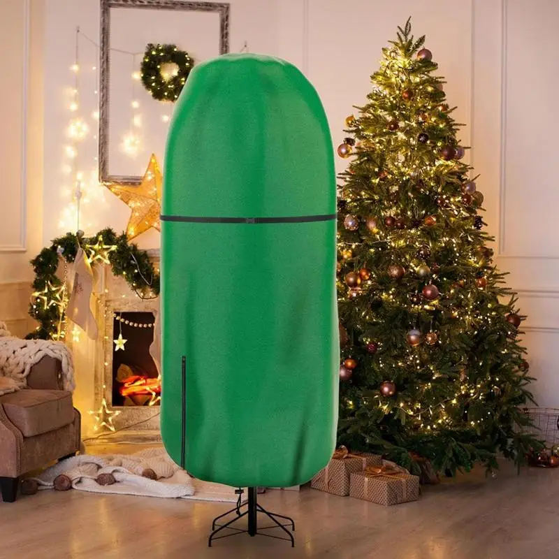 Christmas Tree Storage Bag for Topiary Fake Tree Durable Lightweight Easy Dust Cover Waterproof Upright Big Protective Cover