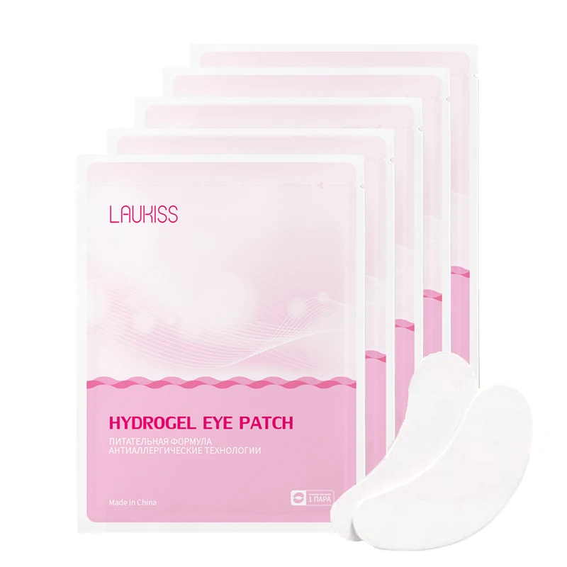 50 paires de patchs pour cils, pour extensions de cils, emballage russe, autocollants en papier sous les yeux pour extensions de cils