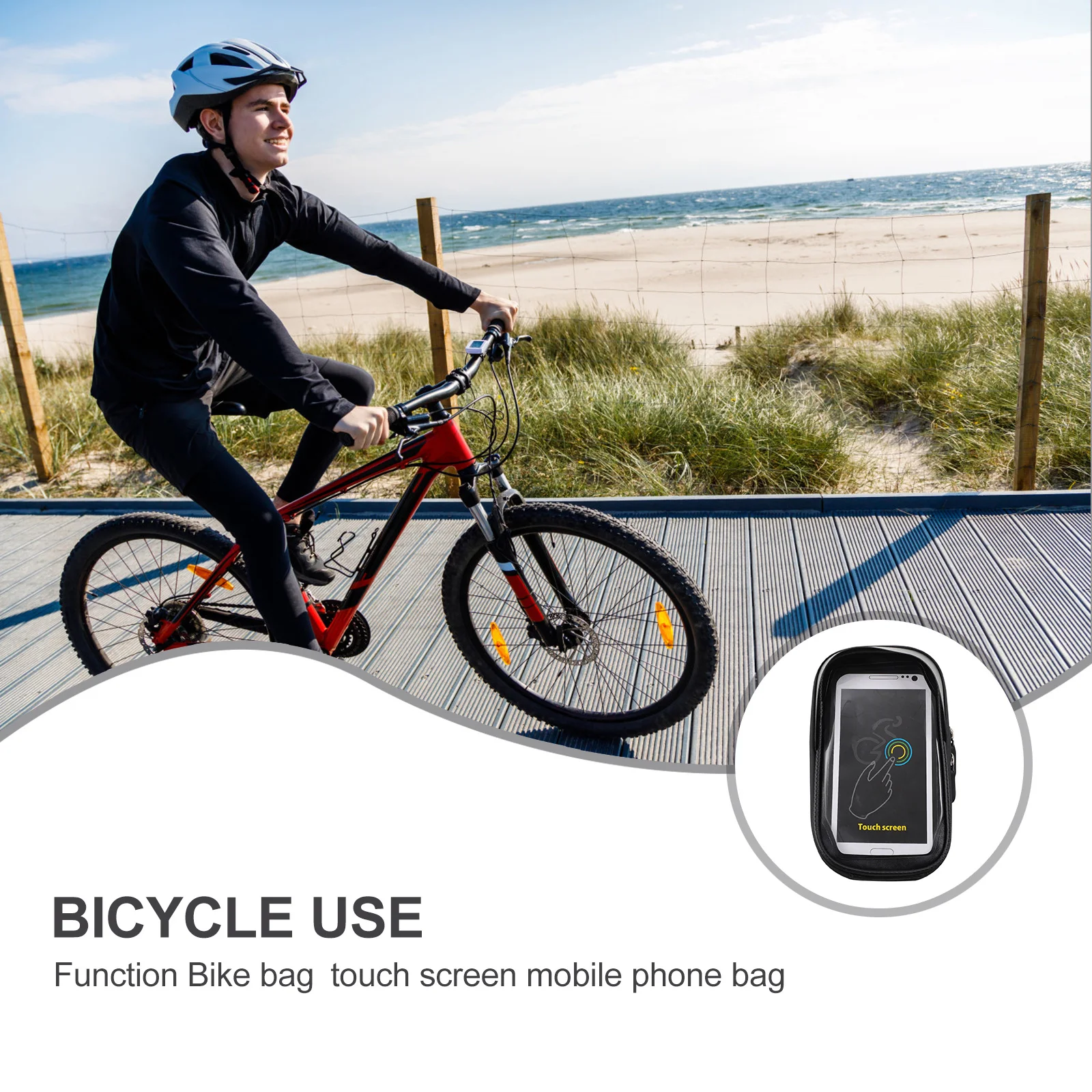 

Front Frame Bag Waterproof Cycling Pouch Durable Scratch Proof Comfortable Feel for Cycling and Outdoor Activities