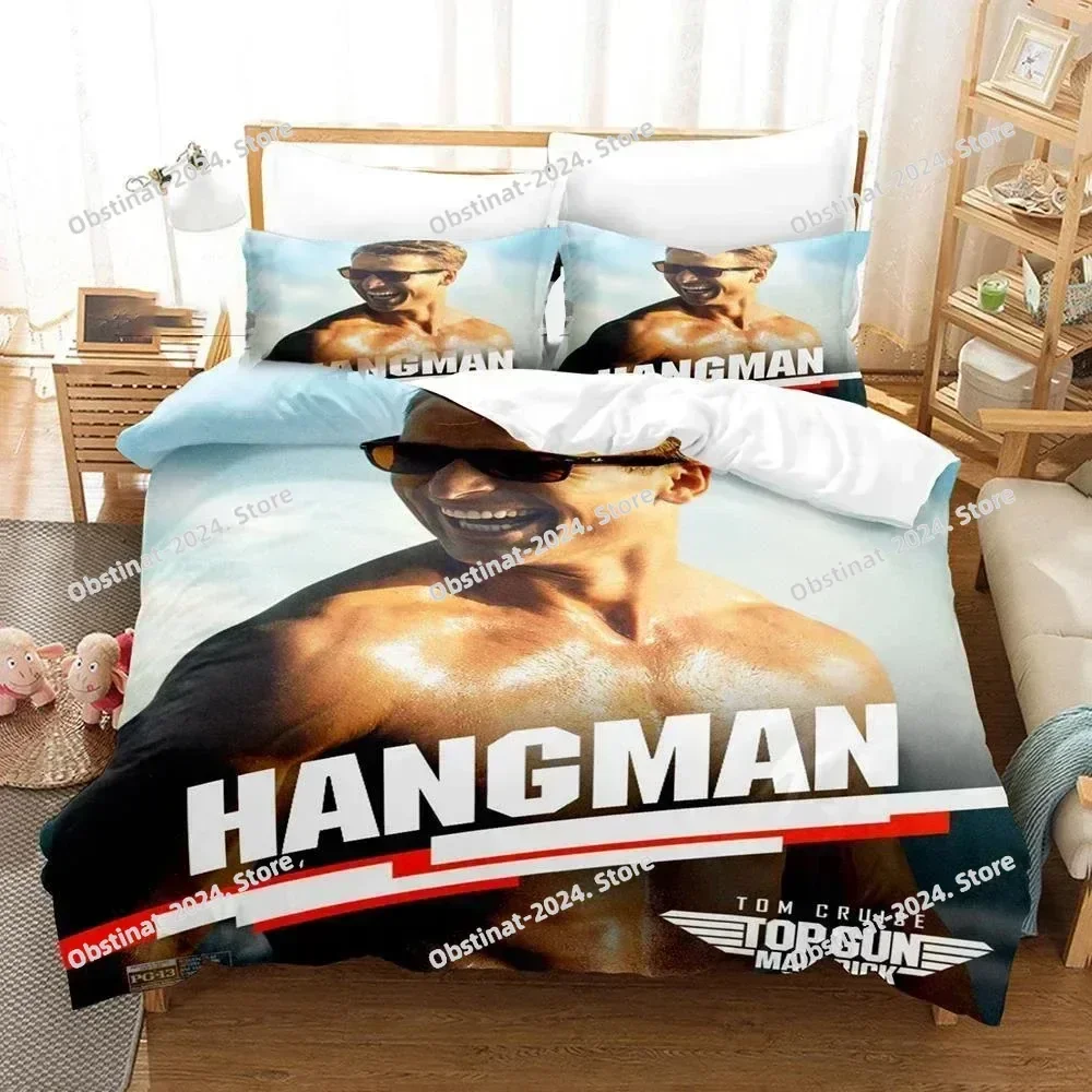 Top Gun Maverick 3D Printing Comforter Bedding Set,Duvet Cover Bed Set Quilt Cover Pillowcase,King Queen Size Kid Single Twin