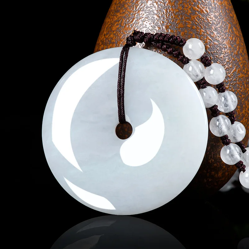 Beach Party Natural Jade White Pendant Charm Jewelry Men Women Necklace Fashion Accessories Holiday Party Gifts
