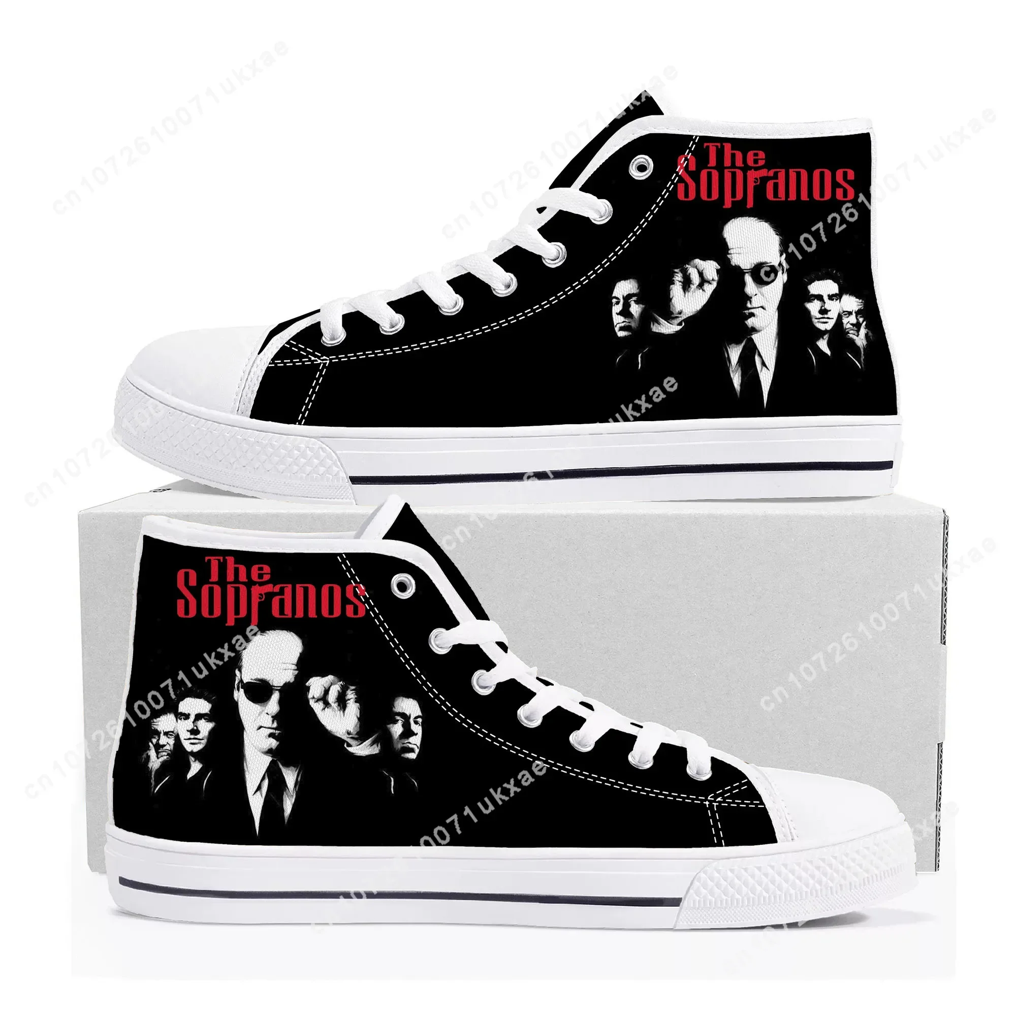 Sopranos High Top Sneakers Mens Womens Teenager High Quality Tony Soprano Gandolfini Canvas Sneaker Casual Shoe Customize Shoes