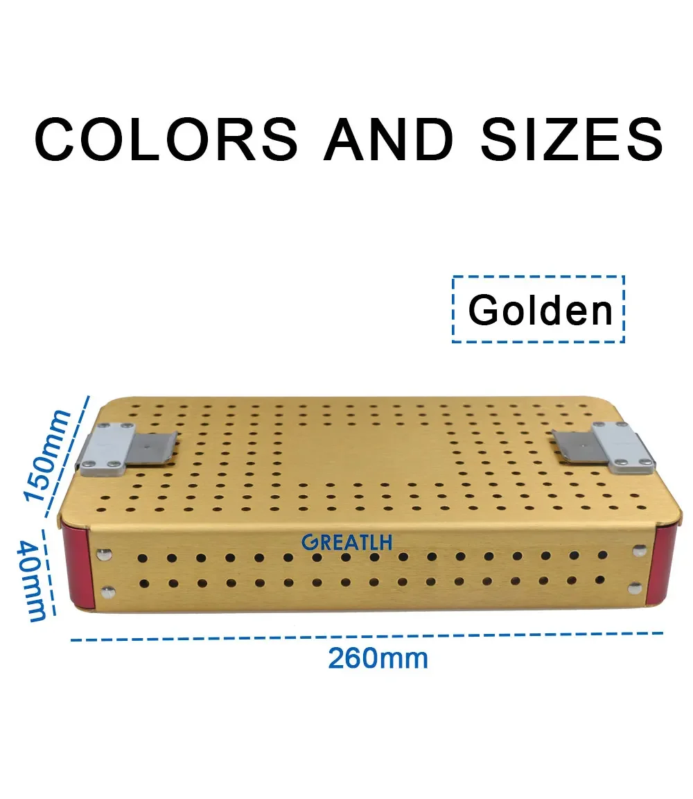 High Quality Aluminium Alloy Sterilization Box With Silicone Pad Disinfecting Cabinets Ophthalmic Sterilization Box