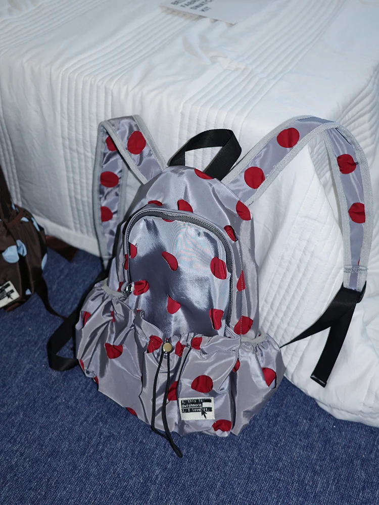 

Рюкзак Wishmore Punching Polka Dot: легкий, для путешествий, в милом школьном стиле, арочная форма, для фитнеса, походов, кемпинга, ежедневных поездок