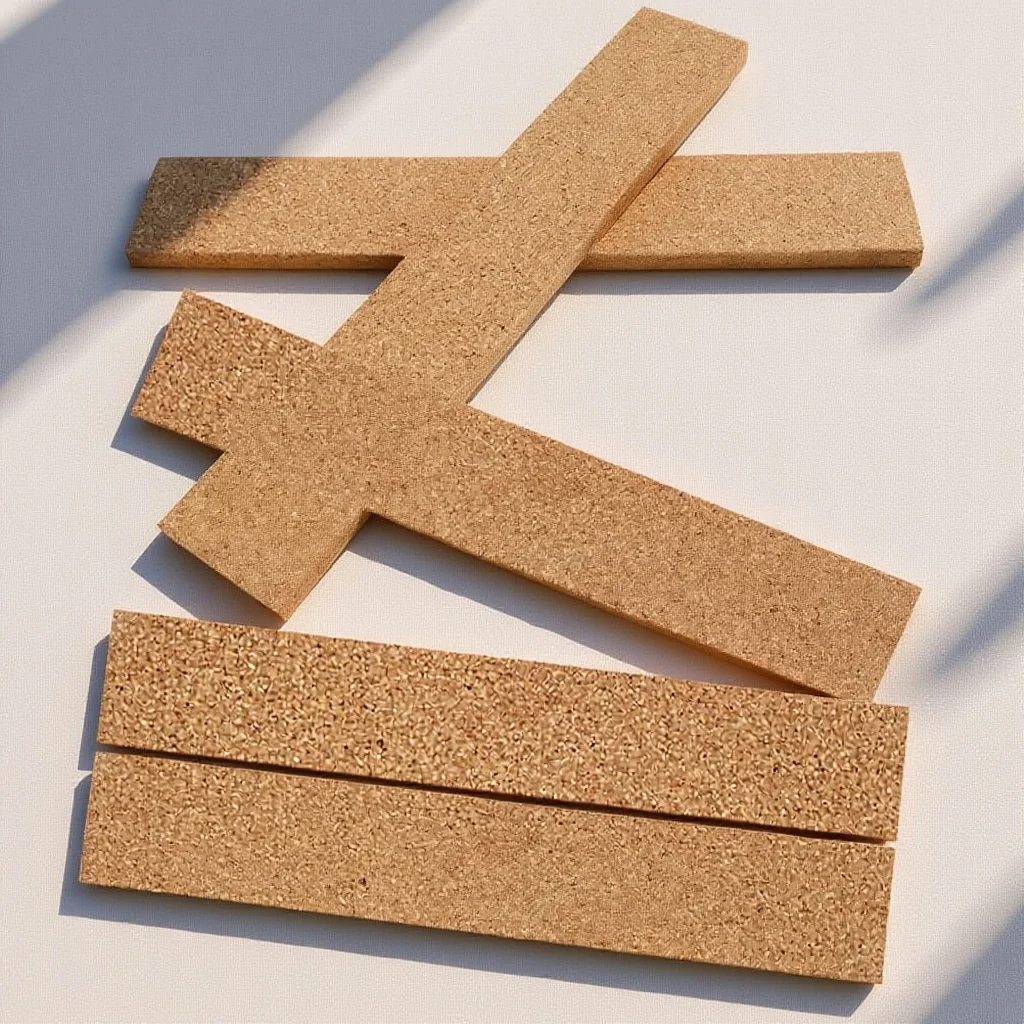 แผ่นกระดานติดผนังแบบไม่มีกรอบ 5 ชิ้น สำหรับสำนักงานและบ้าน ทำจากไม้คอร์กธรรมชาติ ใช้สำหรับแสดงข้อความ