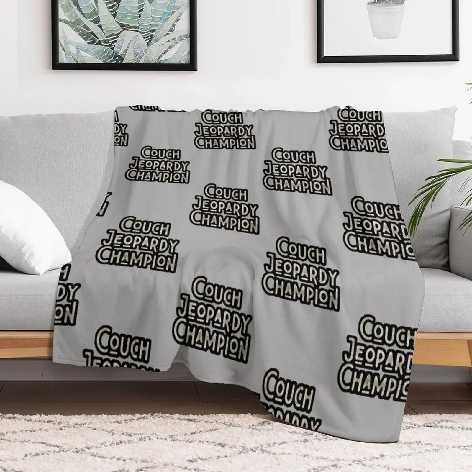 Funny alex trebek Couch Jeopardy Champion, gifts for holiday, gifts for friendship, gifts for moment. Throw Blanket