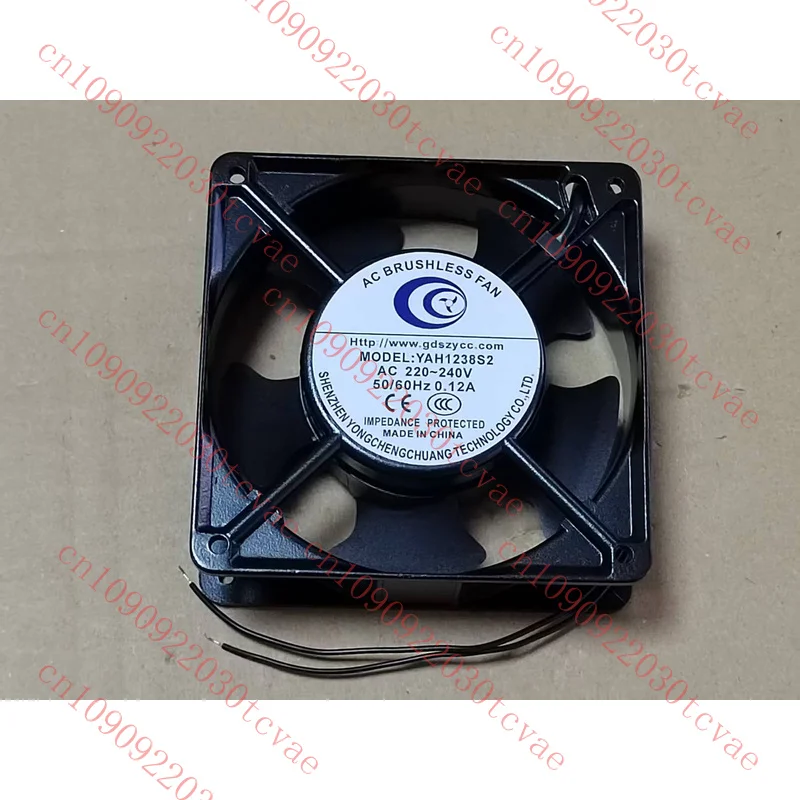 

1 PCS AC Cooling Fan YAH1238S2 AC 220-240V 50-60HZ 0.12A 12CM 12038 2 Wire