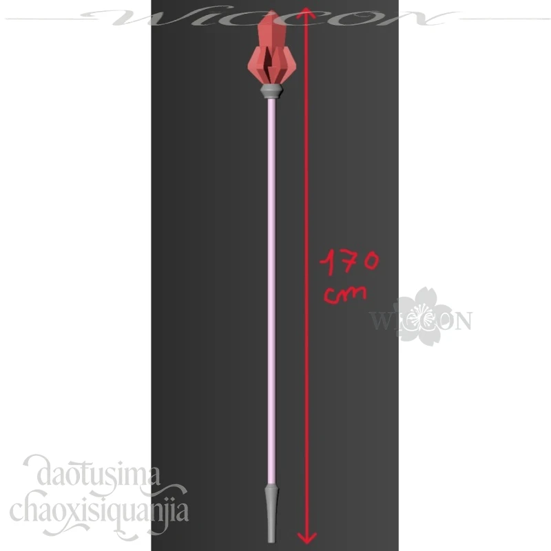 Anime Game Project Sekai Cosplay Mikuu 2019 Snow Not Glowing Staff Magic Magical Props 3D Polylactic Acid Props Accessories 코스프레 - view 5