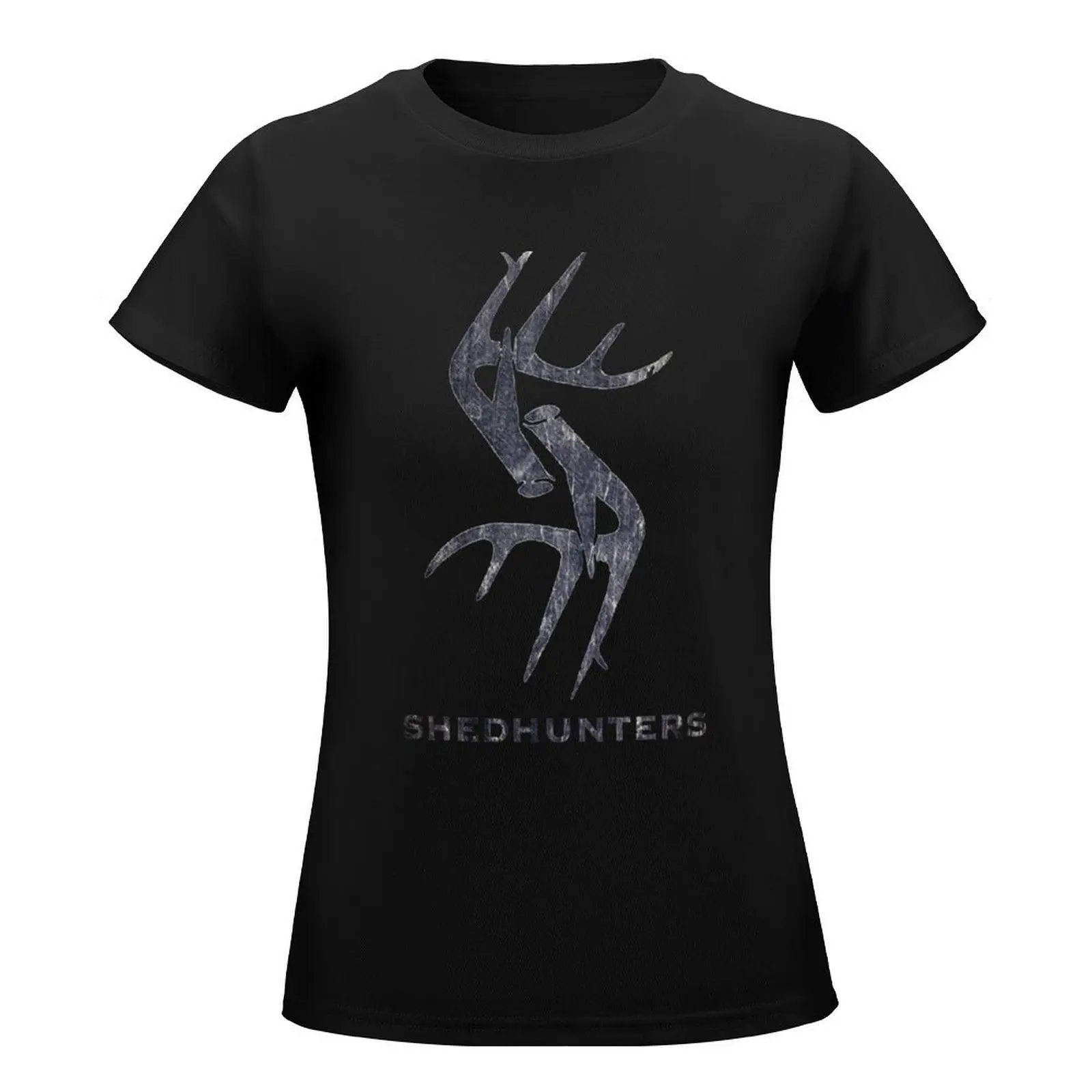 Shed Hunters Distressed Logo T-Shirt new edition blacks kawaii clothes summer clothes summer blouses woman 2024