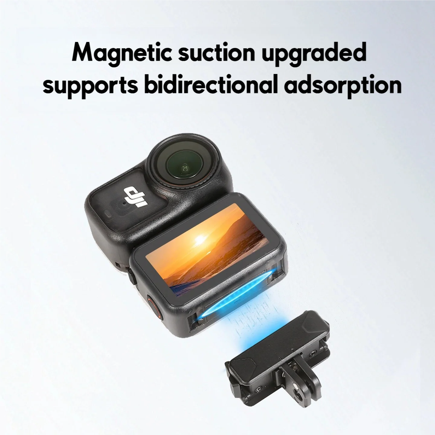 Ronkoen AZ-08 لـ DJI Osmo Nano/DJI Action6 سريع الإصدار اثنين مخلب محول تركيب كلا الاتجاه قاعدة الإصدار السريع المغناطيسي #3