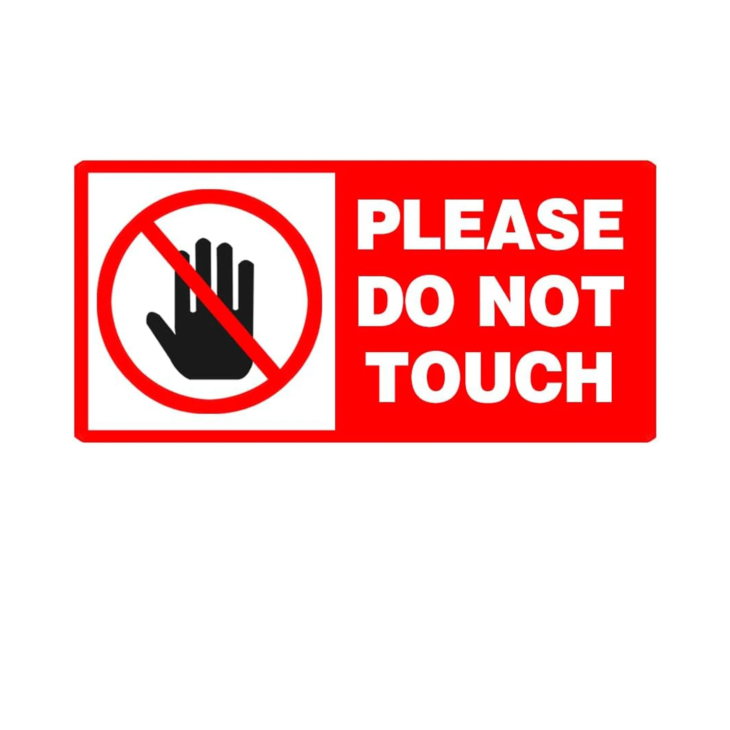 Do Not Touch Warning Sign Label Stickers,2*4 Inch,15 Pcs Per Pack Warning Label s Perfect For Walls, Cars, Glass, Tool Box