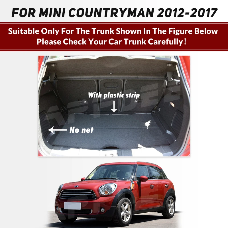 Auto Full Coverage Trunk Mat For MINI COUNTRYMAN 2012-2017 16 15 14 13 Car Boot Cover Pad Liner Interior Protector Accessories