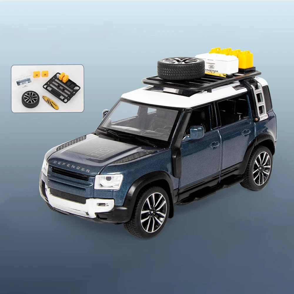1:32 Rover Defender With Tools Alloy Diecasts & Toy Vehicles Toy Car Model Sound and light Collectio Toy Gift