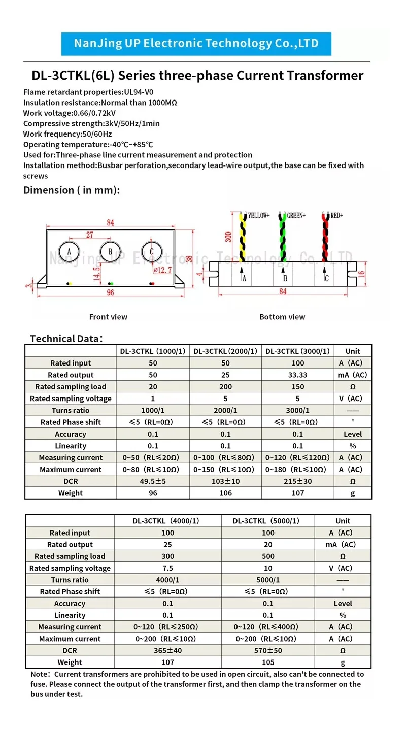 DL-3CTKL trójfazowy transformator prądowy NJXSE 5A 10A 30A 50A 100A CT AC 1000/1 2000/1 3000/1 5000/1 trójfazowy transformator prądowy