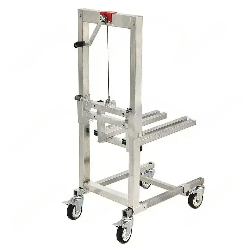 Loading Artifact Lifting Handling Stacker Forklift Lift Portable Folding Retractable Trolley Bearing 60Kg Adjustable Hand Cart