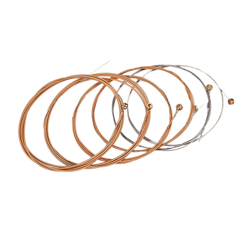 

6 PCS/ Set Assorted Sizes Steel Guitar Strings for 6 String Folk Acoustic Guitar 0.28mm 0.38mm 0.56mm 0.81mm 1.07mm 1.32mm