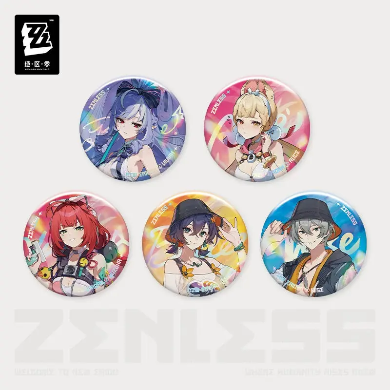 

[Genuine] miHoYo Game Zenless Zone Zero Tinplate Badge Vivian Alice Ukinami Wise Anime Brooch Cartoon Ornament Cosplay Xmas Gift