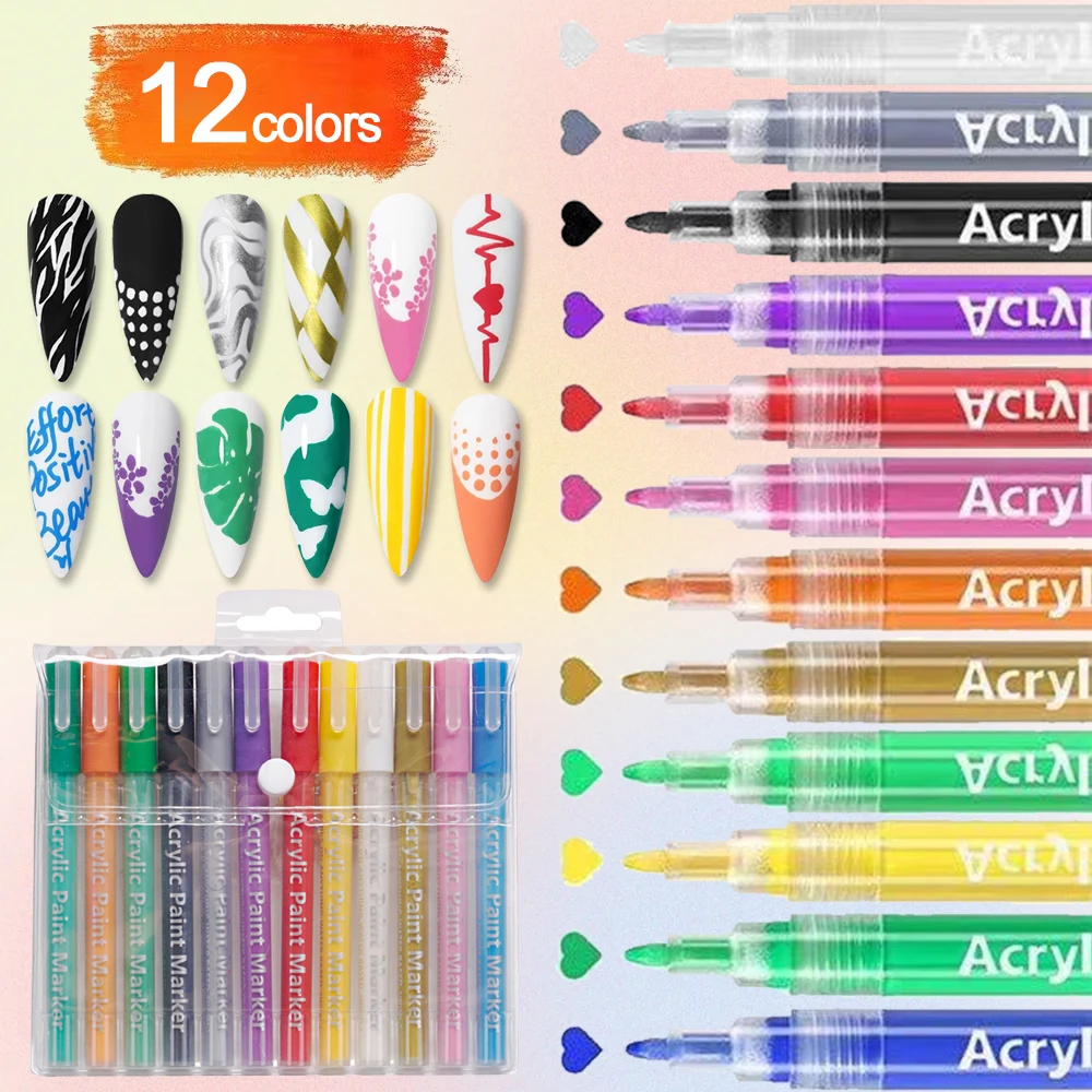 Kolinsky Acryl Nail Art Pen Set profession elle Marker für Nagel design DIY Dekoration Graffiti Pen Maniküre Zubehör und Werkzeuge