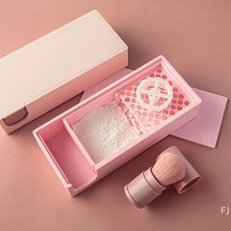 

[YU]Polymer Clay Cutter Anti-stick Starch Box With Brush Soft Ceramic Powder Storage Box DIY Earrings Jewelry Auxiliary Tools