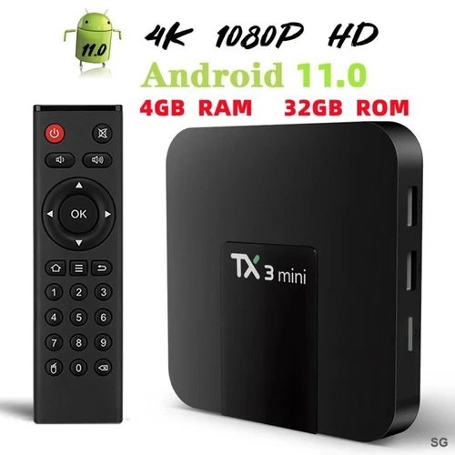 Imagen 2 del producto Mini caja superior Original Tanix TX3 Android 11,0 4K HD 2G 16G 4G WiFi 4K TX3 TV Box Smart Allwinner H313S H. 265 2GB 64GB TX6 TV BOX
