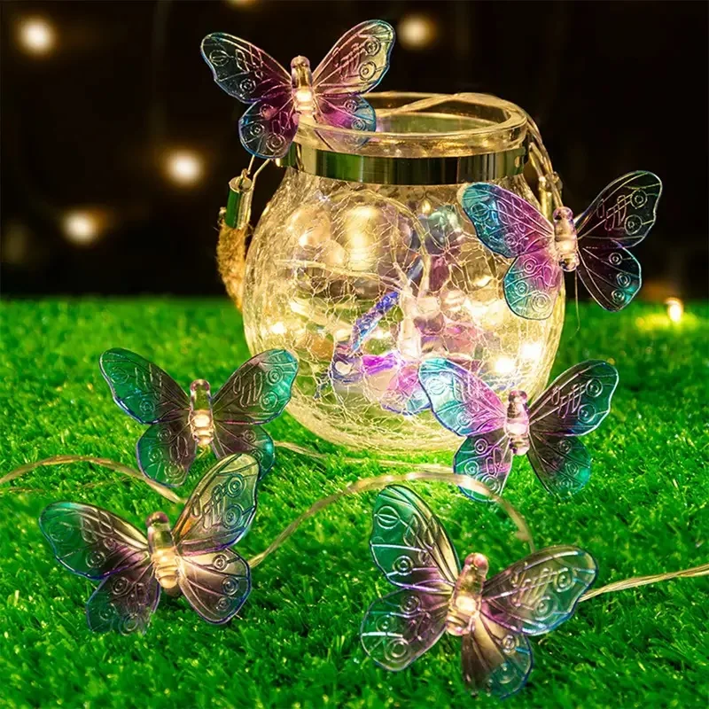 Indoor Butterfly String Lights Battery Powered Fairy Lights for Christmas Room Bedroom Party Garden Wedding Halloween Decoration