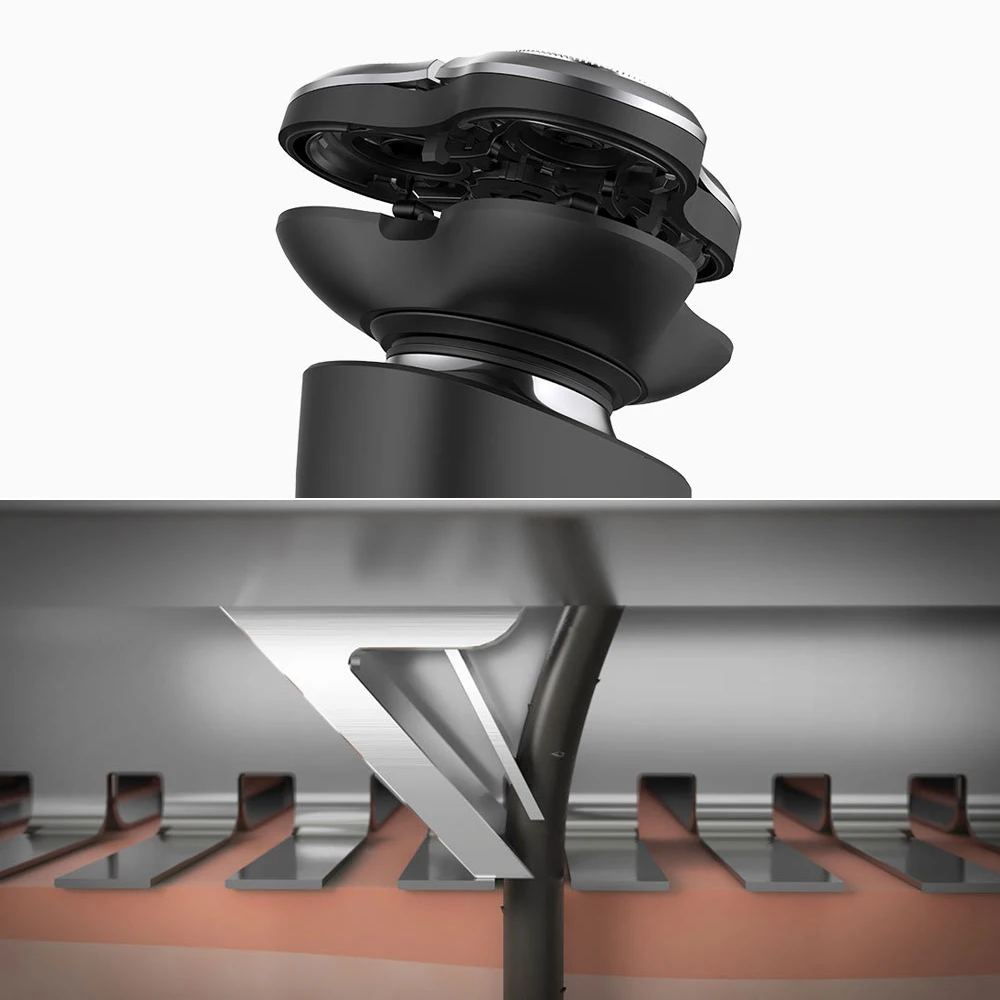 Xiaomi-Cabezal de Afeitadora eléctrica Mijia S100/S500/S300/S500C, cuchilla de doble capa impermeable, Original