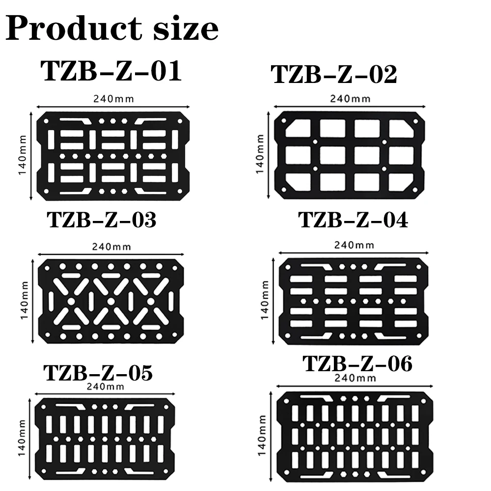 دراجة نارية العلوي حالة مول سريعة التركيب التكتيكية جذع صندوق تخزين سبائك الألومنيوم لوحة مولي صندوق جانبي عالمي