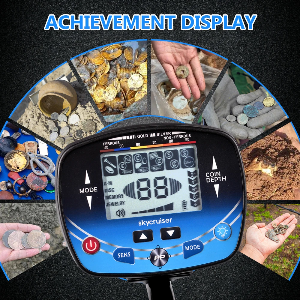 Ship from Poland Metal Detector Underground Depth Search Finder Gold Detector Treasure Detecting Pinpointer Waterproof Coil