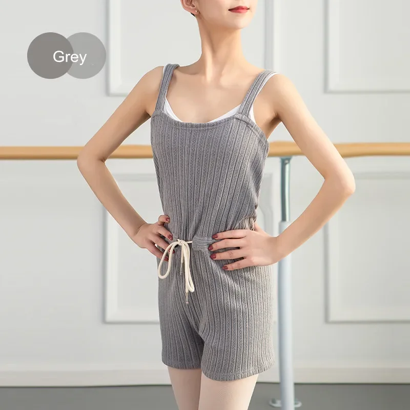 Nieuwe gebreide danstrui in herfst en winter jumpsuit top ballet overall trainingsjas jumpsuits