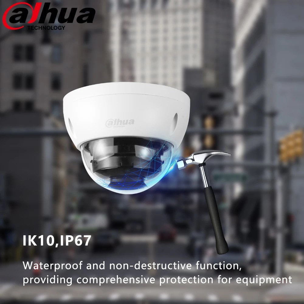 Dahua IPC-HDBW2841E-S IPC-HDBW441E-S 4K 4MP POE IP Camera Built-in MIC Support IP67 And IK10 IR30M Wizsense Surveillance camera