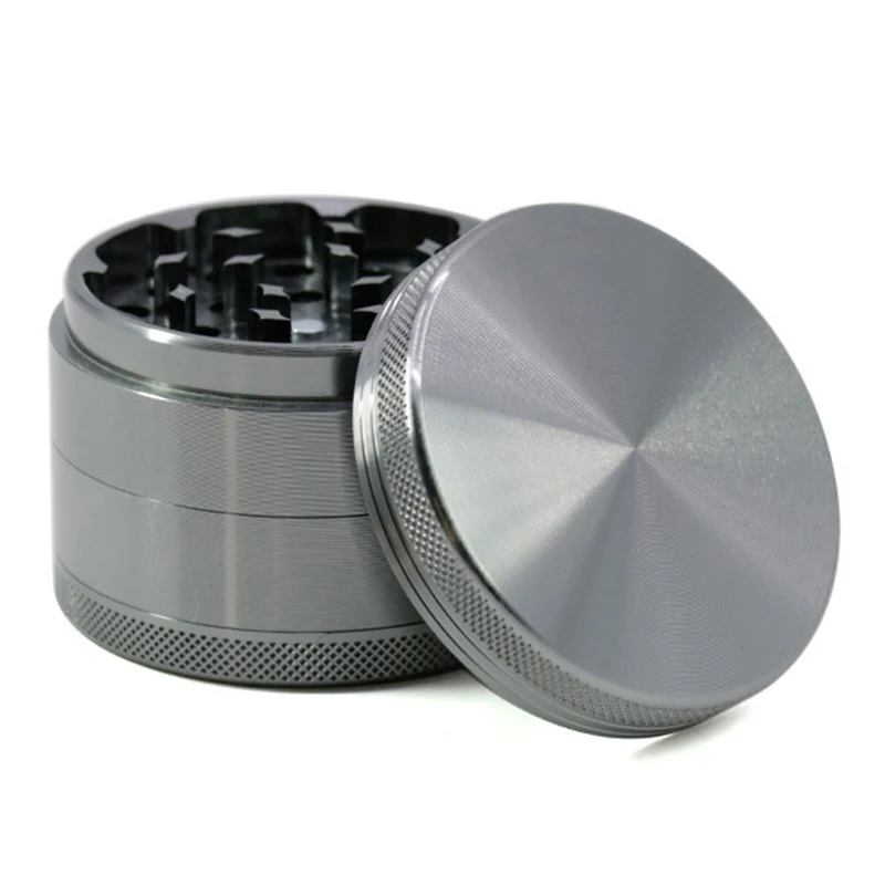 Herb/Spice Grinder Matte Aluminum Alloy Grinder Sector Tooth Tobacco Grinder Four-Layer Smoke Grinder 63MM