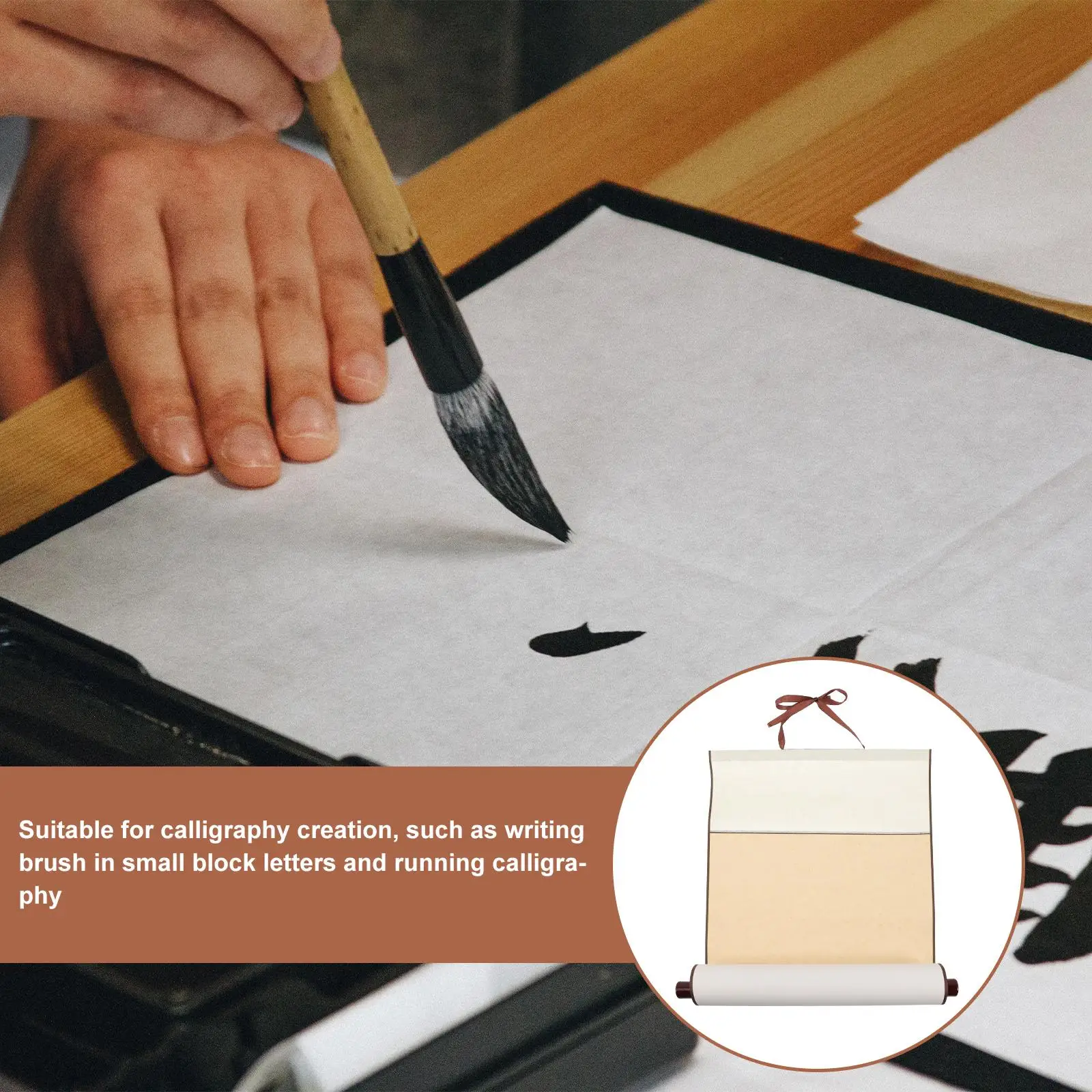 Blank Scroll Multi function Xuan Paper Calligraphy Art Rice Paper Painting Supply Portable Home Office Decor Drawing Scrolls